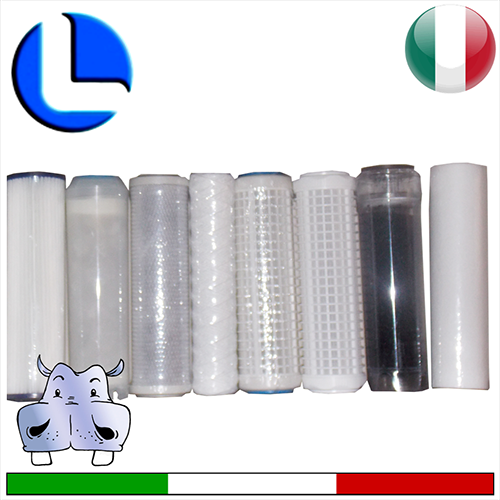 Cartucce di ricambio polifosfati in sferette per contenitori filtro acqua serie MIDI 10 2