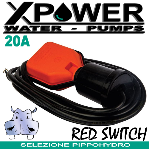 Galleggiante elettrico RED SWITCH 3Hp 20 ampere X-Power Galleggianti  elettrici sensori per elettropompe