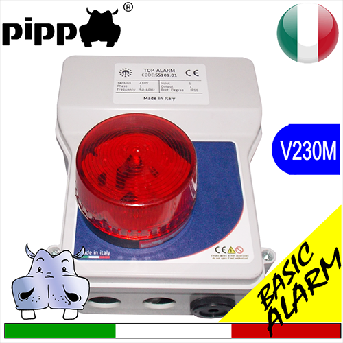 Allarme acustico-luminoso - sirena e lampeggiante V230 monofase - tacitabile 3