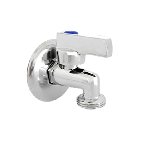 Rubinetto lavatrice LAV2 in ottone cromato con rosone 2