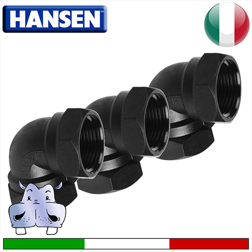 Gomito femmina femmina  hansen in nylon rinforzato