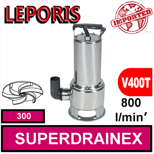 LEPORIS Sommersa per fognature SUPERDRAINEX 300 (V400T)