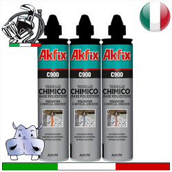 Tassello chimico ancoraggio chimico per calcestruzzo e muratura piena e forata