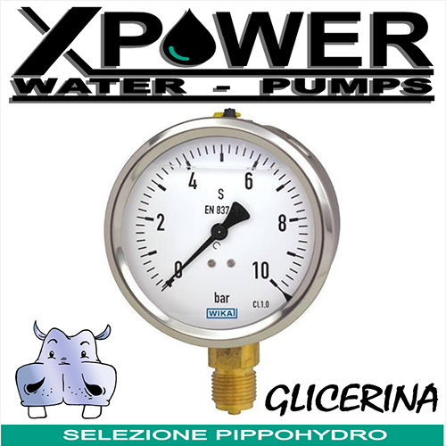 Manometro radiale in bagno di glicerina 2