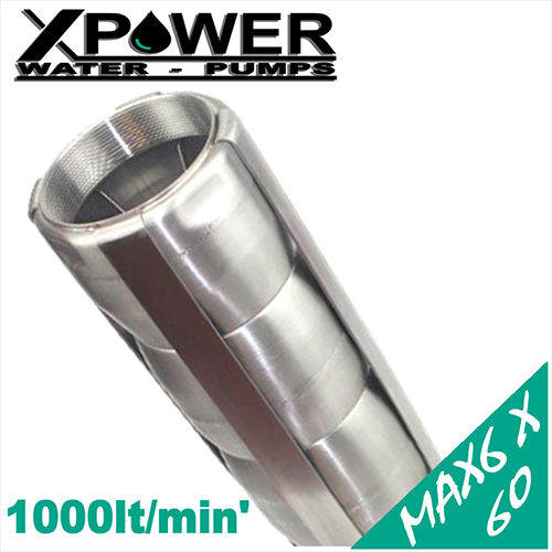 X-POWER - Parte idraulica sommersa integrale acciaio inox MAX 6X serie 60