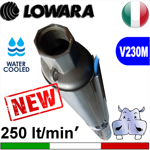 Lowara Elettropompe Sommerse complete 12GS - L4C watercooled alimentazione elettrica monofase 230Vac