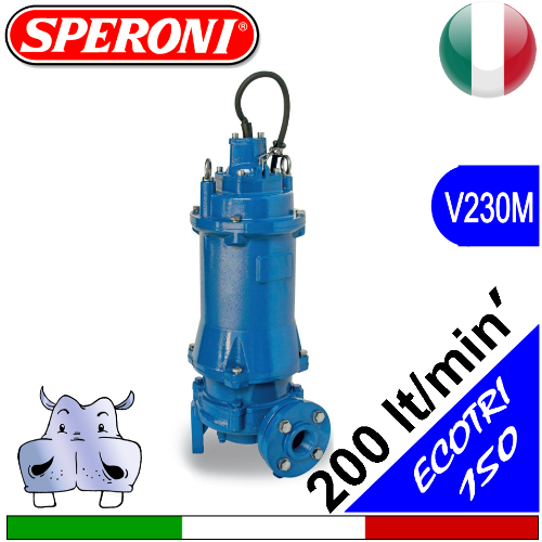 SPERONI Elettropompe sommerse trituratrici per fognatura ECOTRI150 monofase