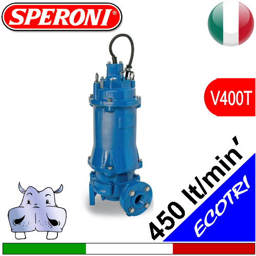 SPERONI Elettropompe sommerse trituratrici per fognatura ECOTRI500 - ECOTRI750 trifase