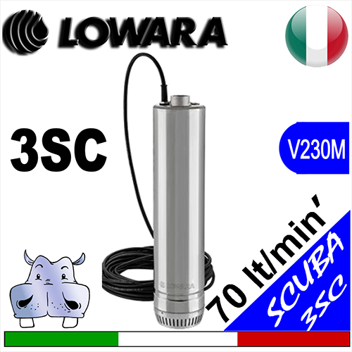 Lowara - Sommersa monoblocco 3SC SG - versione monofase senza galleggiante