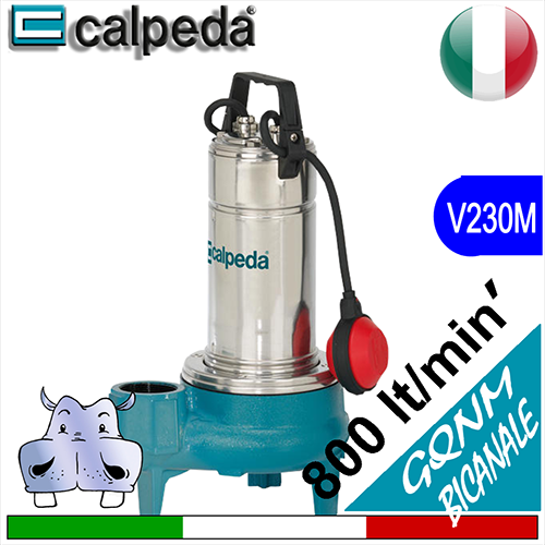 Calpeda Elettropompe sommerse per fognature acque sporche GQN - mandata verticale