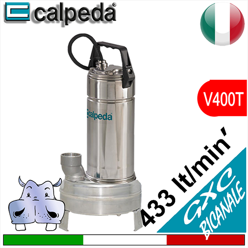 Calpeda Elettropompe sommerse per fognature acque sporche GXC (V400T) - mandata verticale - versione trifase