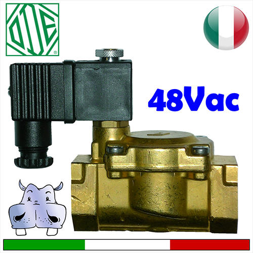 Elettrovalvole per acqua aria gasolio EV versione NC normalmente chiusa NO normalmente aperta alimentazione 48VAC
