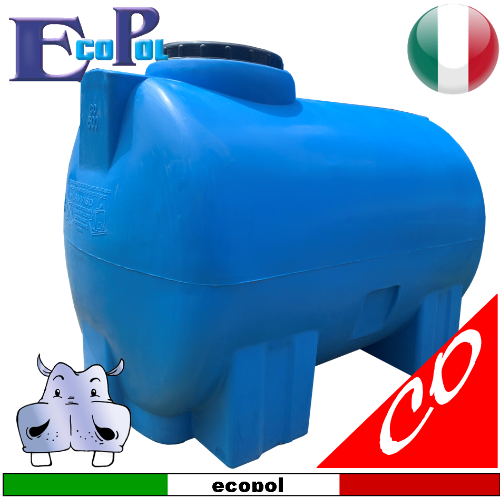 Serbatoi orizzontali in polietilene per acqua potabile (ECOPOL) - modelli: CO300 - CO500 - CO800 - CO1000- CO1500 - CO2000 - CO3000 - CO5000