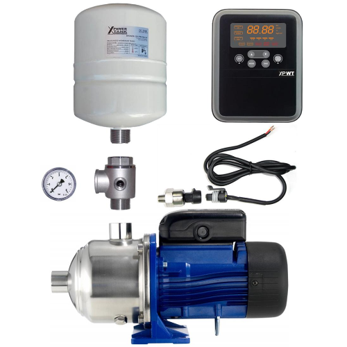 Kit Aumento pressione idrica completo di Elettropompa multistadio silenziosa Lowara 3HM03 - 3HM04 - 3HM05 - 3HM06 + abbinamento a inverter POWER DATA LIGHT - Alimentazione elettrica 230Vac 3