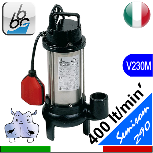 BBC Elettropompa sommersa per fognatura SEMISOM 290 EX SEMISOM 265