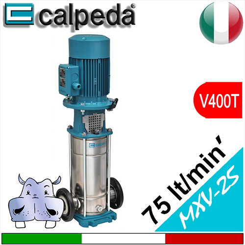 Calpeda Elettropompe multistadio verticali in-line MXV-T 25-3 Alimentazione elettrica trifase 400Vac