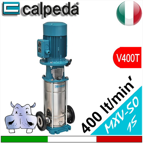 Calpeda Elettropompe multistadio verticali MXV 50-15 Alimentazione elettrica trifase 400Vac