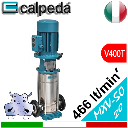 Calpeda Elettropompe multistadio verticali MXV 50-20 Alimentazione elettrica trifase 400Vac