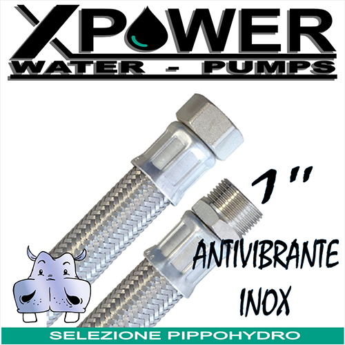 Tubo Flessibile antivibrante inox 1x1 per elettropompe