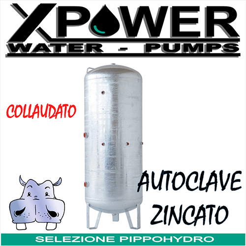 Serbatoi  polmoni zincati a caldo senza membrana  - versione con collaudo
