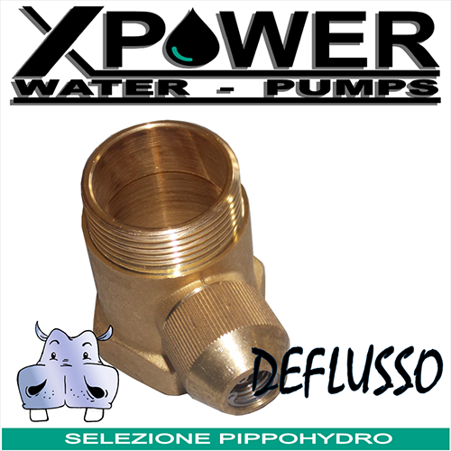 Valvola deflusso acqua - in sistemi con alimentatore aria per pompe sommerse