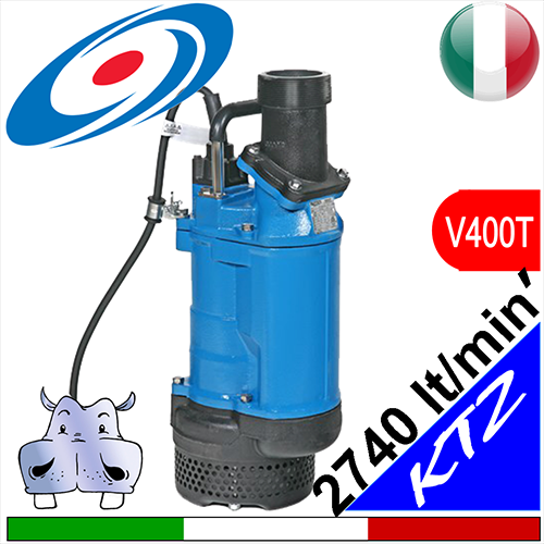 Tsurumi elettropompa sommersa per drenaggio KTZ DN100 trifase