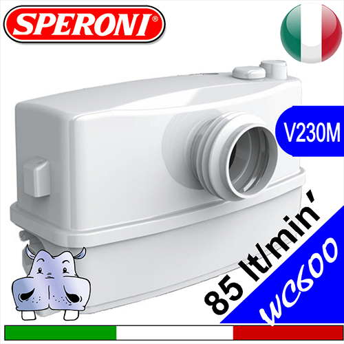 Speroni - Stazione di sollevamento trituratrice ECO LIFT WC 600 per acque grigie da servizi e nere scarichi da WC