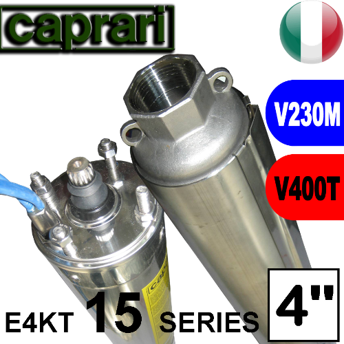 Caprari - Elettropompa sommersa completa E4KT15+MC....M-T portata max 25 litri al minuto 2