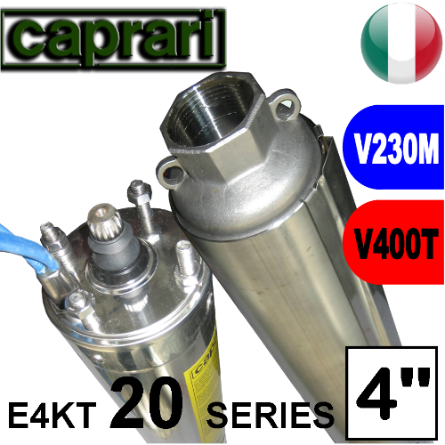 Caprari - Elettropompa sommersa completa E4KT20+MC....M-T portata max 40 litri al minuto 2