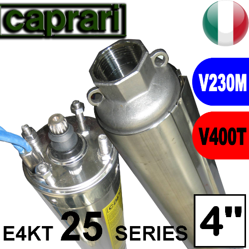 Caprari - Elettropompa sommersa completa E4KT25+MC....M-T portata max 70 litri al minuto 2