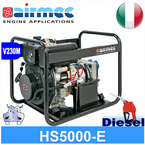 Speroni Generatore Gruppo Elettrogeno a diesel HS 5000 E 4,6KW 4600W avviamento elettrico