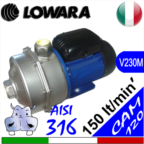 Lowara Elettropompe Bigiranti inox serie N CAM120.33 316 CAM120.45 316 CAM120.55 316