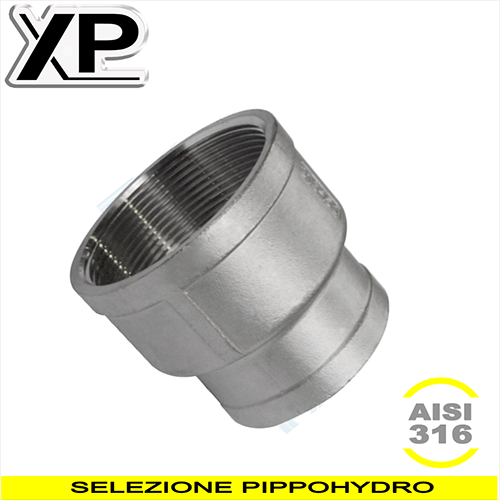 Manicotto ridotto FF in acciaio inox