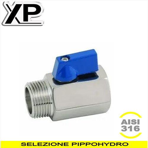 Minivalvola a sfera MF acciaio inox aisi 316