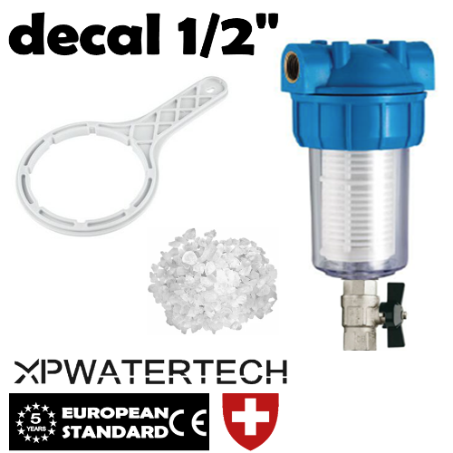 DECAL Filtro per acqua a rete lavabile dosatore contenente polifosfati in sferette