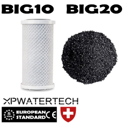 Cartucce di ricambio carboni attivi per contenitori filtro acqua serie BIG10 e BIG20
