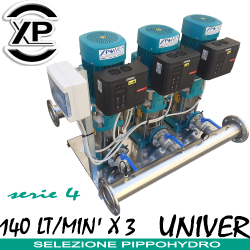 Gruppo di pressurizzazione gemellare a 3 elettropompe ad asse verticale Elettropompe Multistadio Verticali XPWATERTECH 3D UNIVER SERIE 4