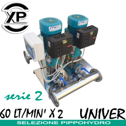 Gruppo di pressurizzazione gemellare a 2 elettropompe ad asse verticale Elettropompe Multistadio Verticali XPWATERTECH 2D UNIVER SERIE 2