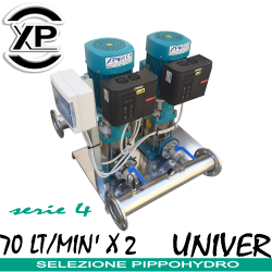 Gruppo di pressurizzazione gemellare a 2 elettropompe ad asse verticale Elettropompe Multistadio Verticali XPWATERTECH 2D UNIVER SERIE 4
