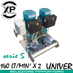 Gruppo di pressurizzazione gemellare a 2 elettropompe ad asse verticale Elettropompe Multistadio Verticali XPWATERTECH 2D UNIVER SERIE 5