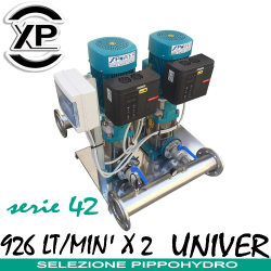 Gruppo di pressurizzazione gemellare a 2 elettropompe ad asse verticale Elettropompe Multistadio Verticali XPWATERTECH 2D UNIVER SERIE 42