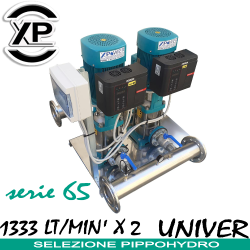 Gruppo di pressurizzazione gemellare a 2 elettropompe ad asse verticale Elettropompe Multistadio Verticali XPWATERTECH 2D UNIVER SERIE 65