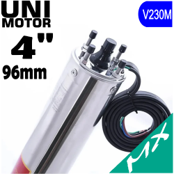 X-POWER - UNIMOTOR Motori sommersi MX4 V230M monofase in bagno di liquido atossico, compatibili a inverter MM