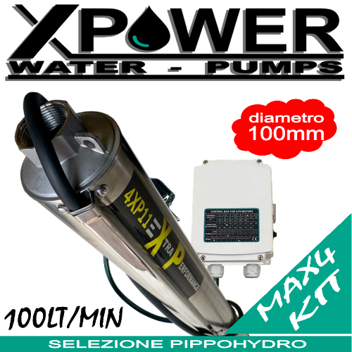 X-POWER - Pompe sommerse  MAX4 2XP complete di quadro avviatore 3
