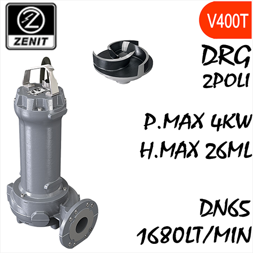 ZENIT - Sommersa  fognature serie Grey DRG mandata orizzontale DN65 alimentazione trifase 2