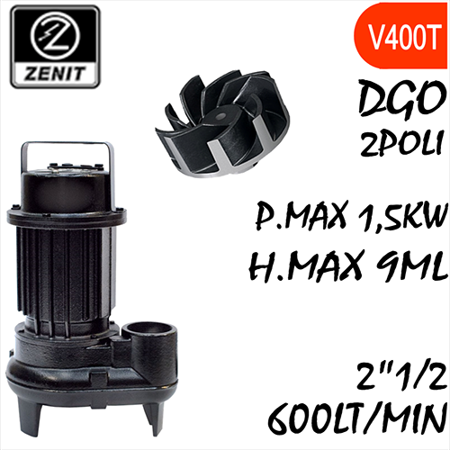 ZENIT - Sommersa  fognature serie O DGO mandata verticale filettata alimentazione trifase