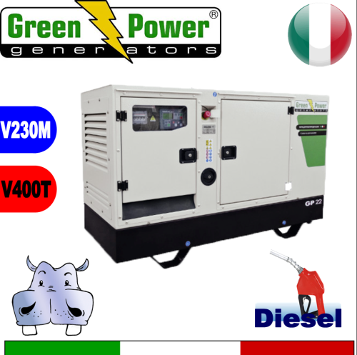 Generatore Gruppo Elettrogeno diesel GP110 - 100KVA Trifase - Silenziato  - avviamento elettrico