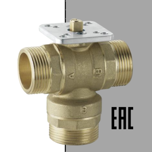 Elettrovalvole motorizzate di zona a 3 vie per acqua modello attuabile con funzionamento a valvola deviatrice, motorizzazioni  abbinabili 24vad - 24 Vdc - 230Vac 3