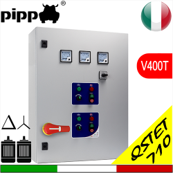 Quadro avviamento stella triangolo per due elettropompe acque reflue trifase V400T SEWAGE STAR DELTA 2 MOTORS SQ710