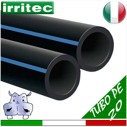 Tubazione flessibile in polietilene (PE) alta densita'  diametro 20 mm,  per pompe sommerse e acquedottistica 20PN10 20PN16 20PN25
